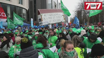 Manifestation du non-marchand à Bruxelles