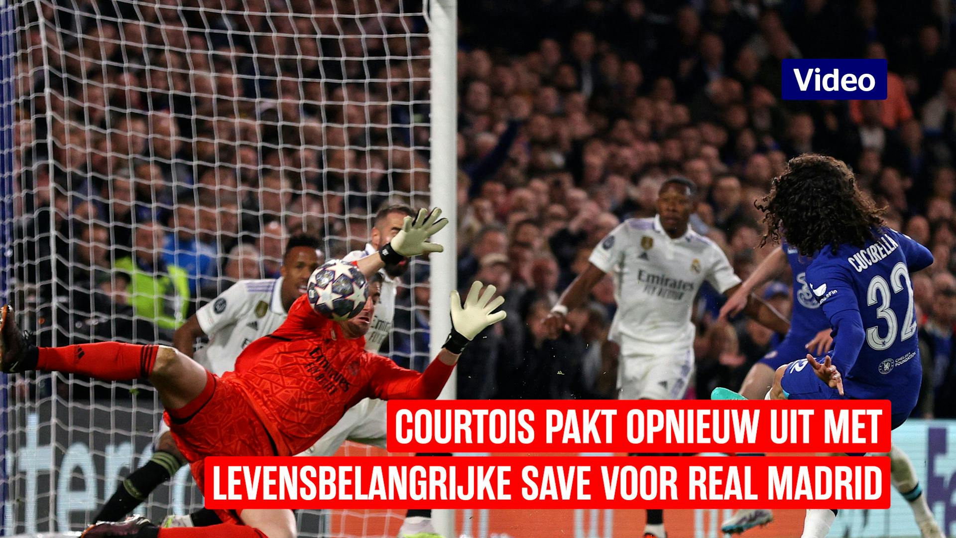 Courtois opnieuw van goudwaarde voor Real Madrid