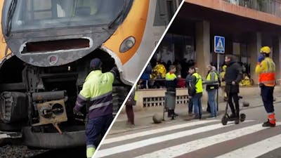 Spaanse trein mist voorkant na botsing: 150 gewonden