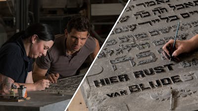 Joodse grafstenen worden in Tiel in ere hersteld