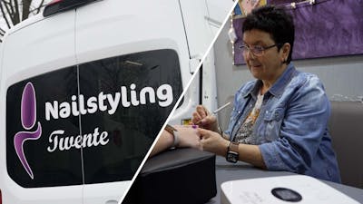 Sylvia uit Enschede bouwde bus om tot mobiele nagelstudio