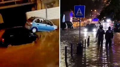 Zware regenval veroorzaakt overstromingen in Lissabon