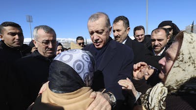 Erdogan bezoekt zwaar getroffen Turkse stad Kahramanmaras