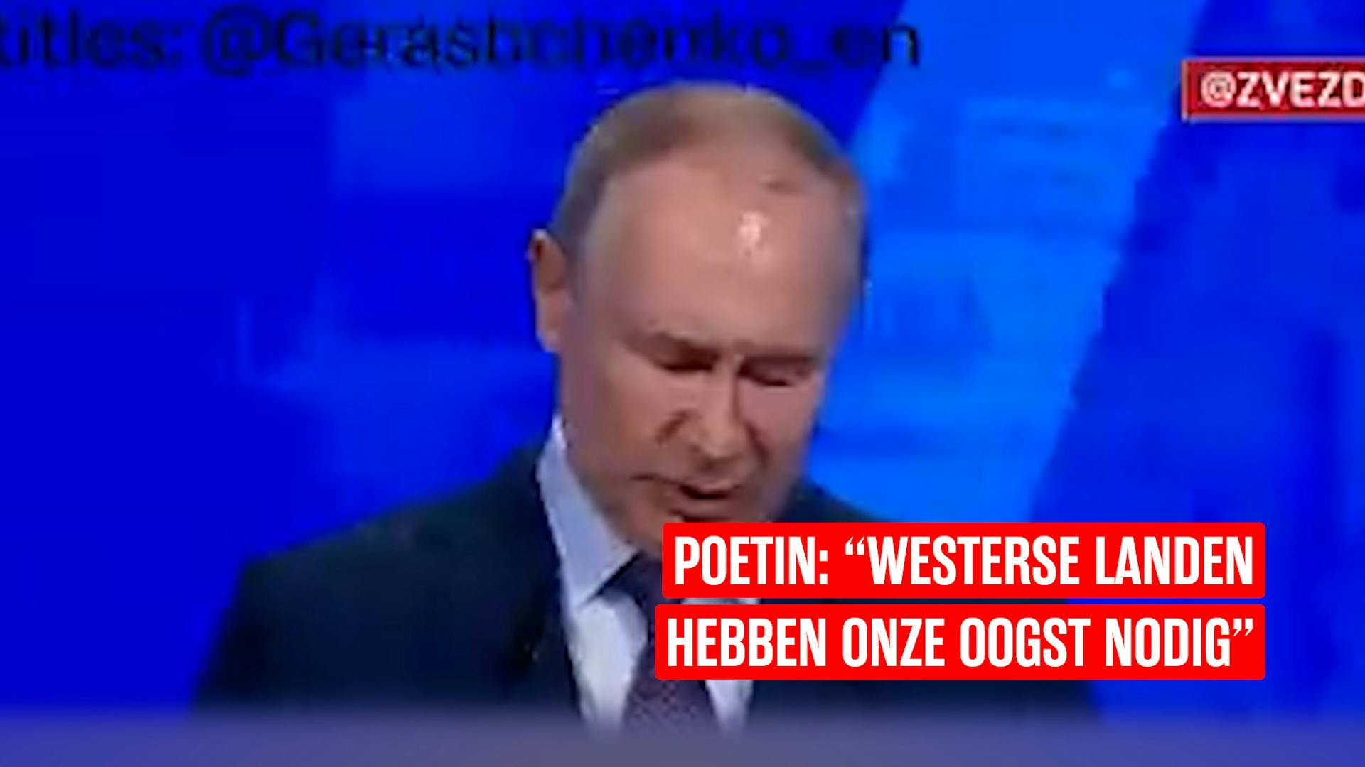 Poetin: "Westerse Landen Hebben Onze Oogst Nodig"