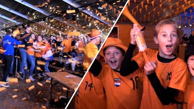 Duizend Oranjefans gaan uit hun bol in feesttent Veldhoven