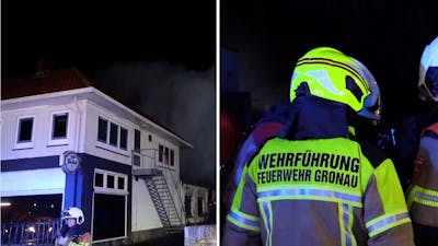 Brand in antiekwinkel in Glane: Duitse brandweer blust mee