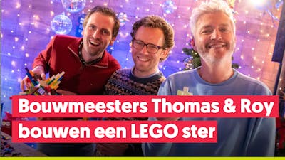 Bouwmeesters Thomas en Roy bouwen een LEGO ster