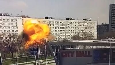 Russische raket treft Oekraïense flats