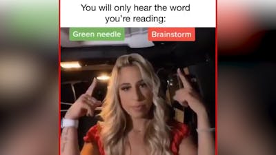 Wat hoor jij? 'Green needle' of 'Brainstorm'?