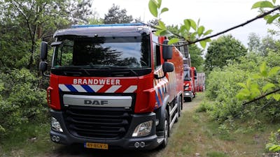 Bosbrand in Berghem, brandweer blust nog na