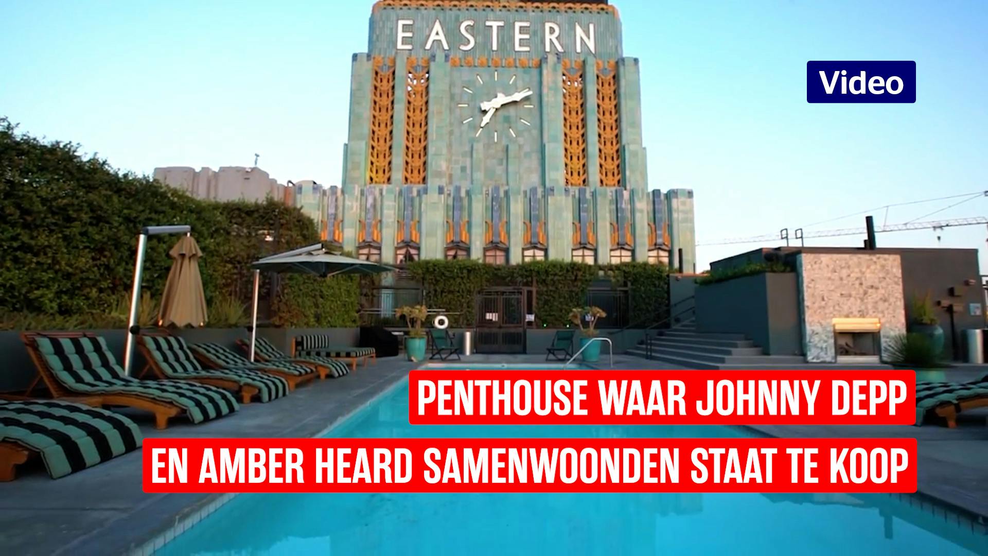 Plakken achtergrond rekenkundig Penthouse waar Johnny Depp en Amber Heard woonden te koop