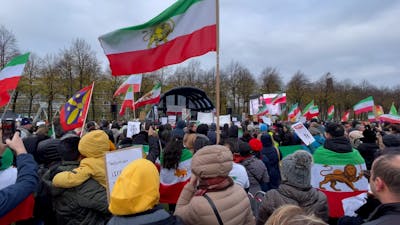 Demonstratie op het Malieveld tegen het Iraanse regime