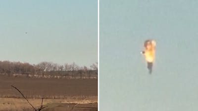 Oekraïne deelt beelden van neerhalen Russische helikopter