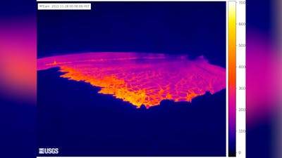Infraroodcamera filmt moment waarop vulkaan Hawaï uitbarst