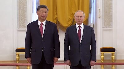 Poetin en Xi onderstrepen sterke politieke band in Moskou
