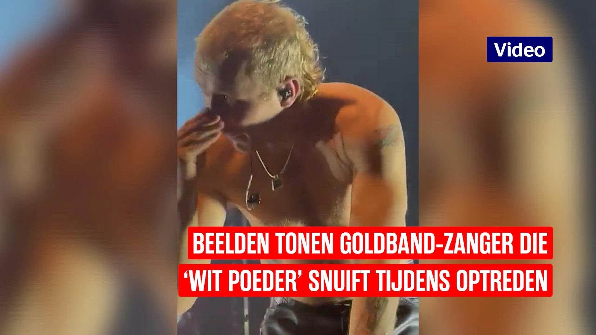 Goldband-zanger biedt excuses aan voor snuiven op het podium