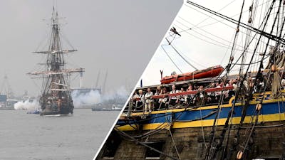Grootste houten zeilschip ter wereld in Rotterdam