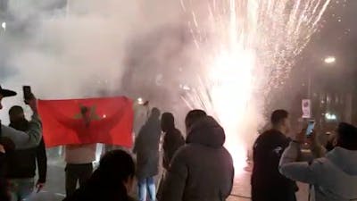 Supporters Marokko vieren feest in Gelderse steden