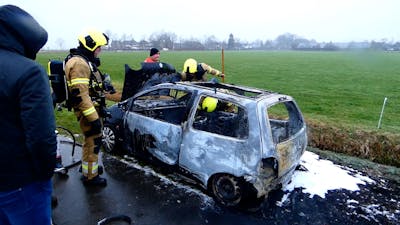 Gestolen auto in brand in buitengebied Haren