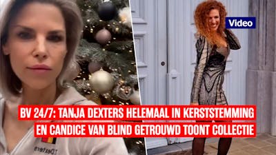 Tanja Dexters in kerststemming en Candice op fotoshoot