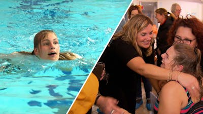 Meervoudig gehandicapte Mandy (26) zwemt af voor A-diploma