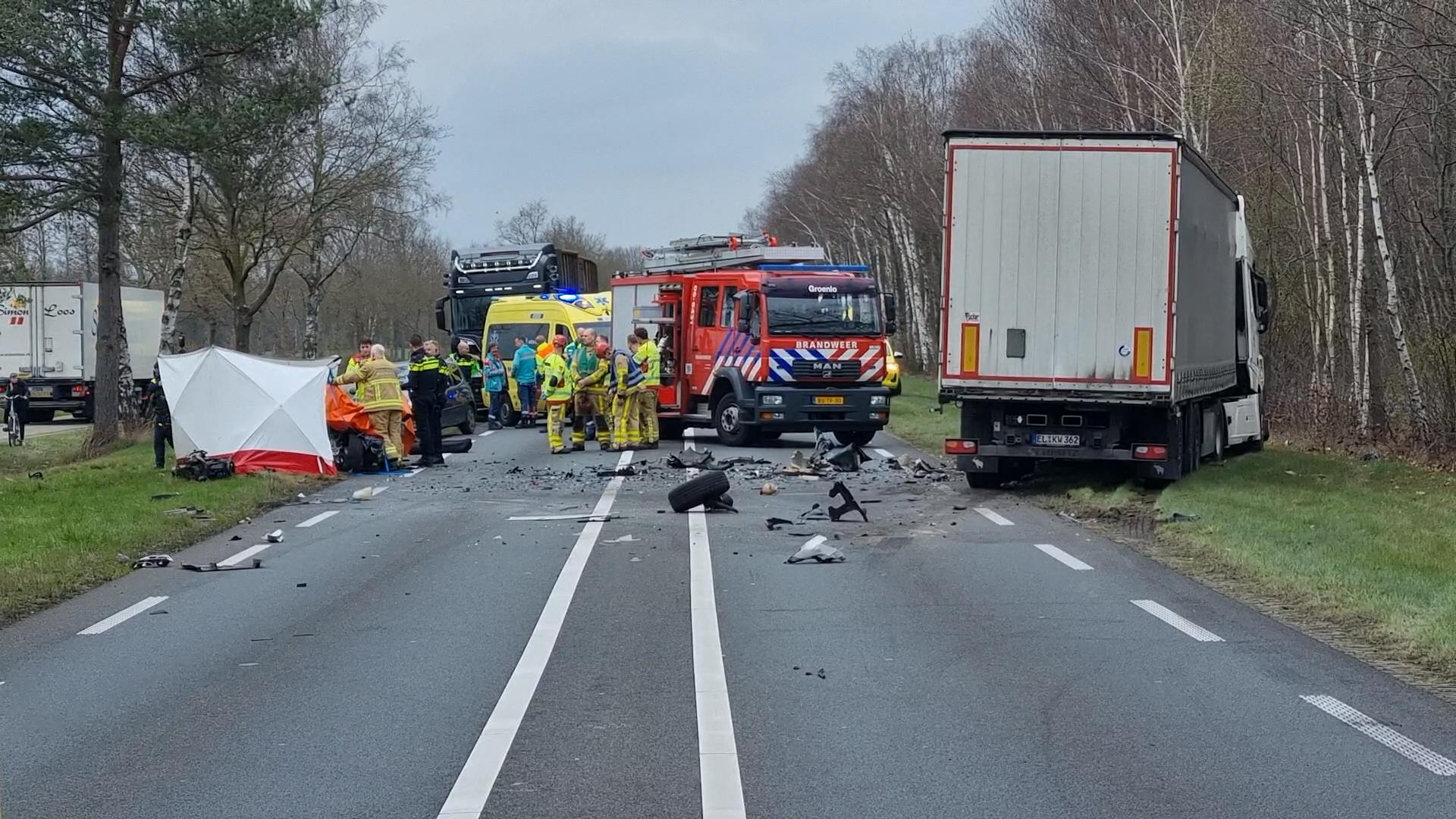 Dode Bij Ongeval Op N18 Bij Lievelde, Weg Voorlopig Dicht