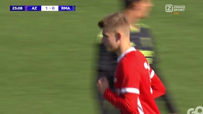 Daniël Beukers maakt 1-0 tegen Real in Youth League