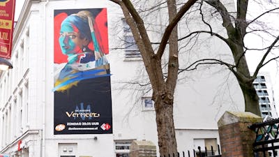 Grote muurschildering voor tv-programma De Nieuwe Vermeer