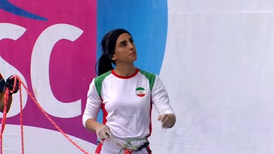 Iraanse sportklimmer vermist na deelname zonder hoofddoek