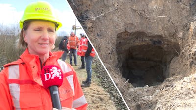 ProRail gestart met uitgraven dassenburcht onder het spoor