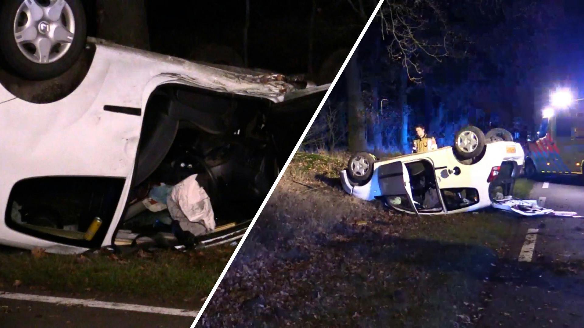 Auto Botst Tegen Boom En Slaat Over De Kop Bij Overdinkel