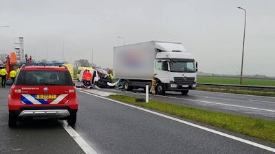 Ongeval op A59, snelweg dicht tussen Drunen en Den Bosch