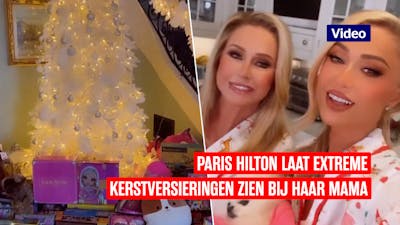 Paris Hilton toont extreme kerstversieringen in huis mama