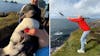 IJslanders redden papegaaiduikers door ze van klif te gooien