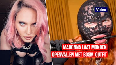 Madonna laat monden opvallen met BDSM-outfit