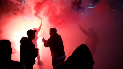 Vreugde in Rotterdam na overwinning Marokko op het WK