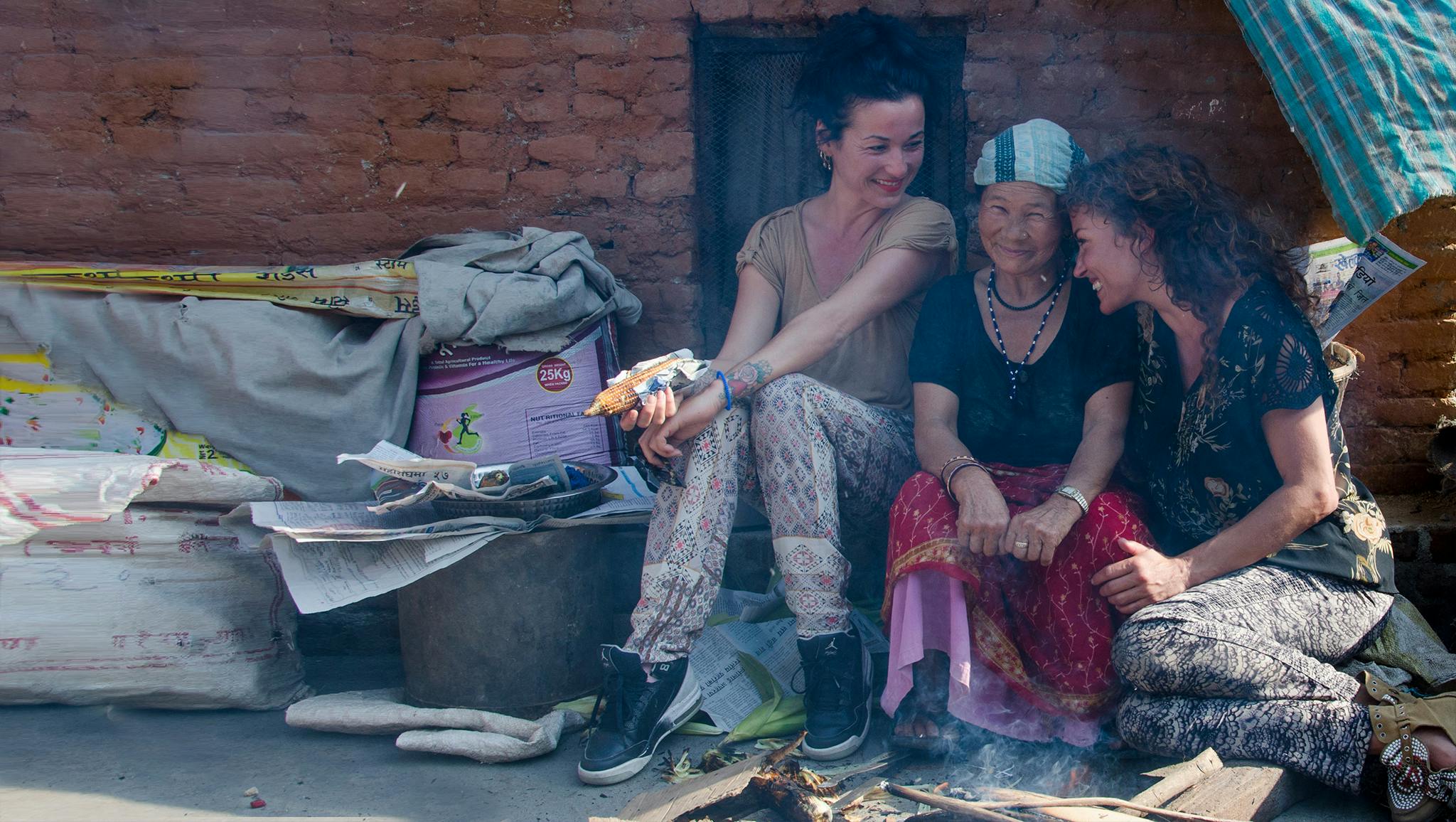 Katja en Birgit in Nepal