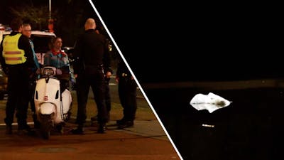 Scooterrijder dumpt tijdens achtervolging zak in het water