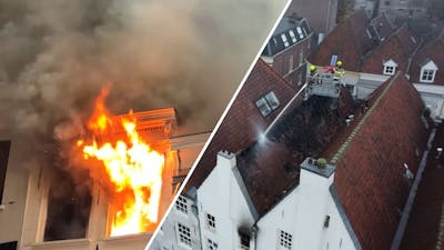 Zeer grote brand in monumentaal pand in centrum Nijmegen