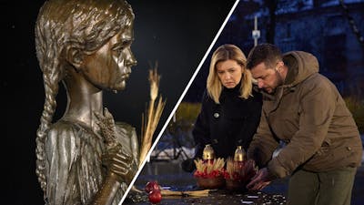 Zelenski herdenkt genocide door hongersnood in Kiev