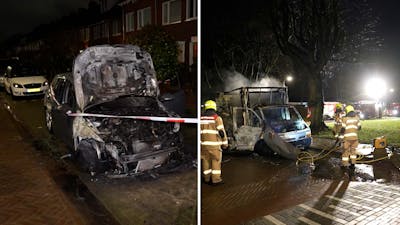 Twee voertuigen gaan in vlammen op in Arnhem