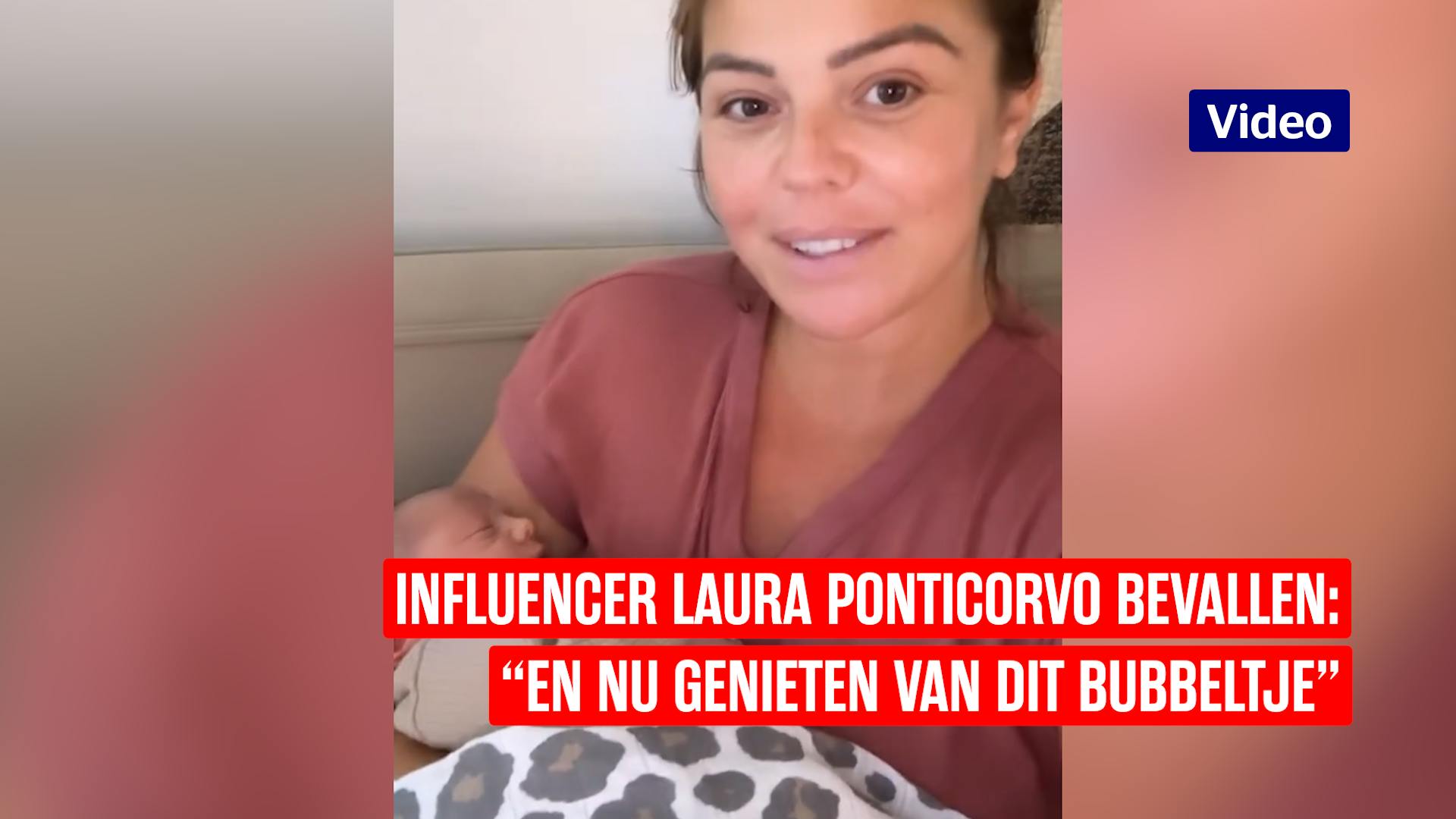 Influencer Laura Ponticorvo bevallen van zoon