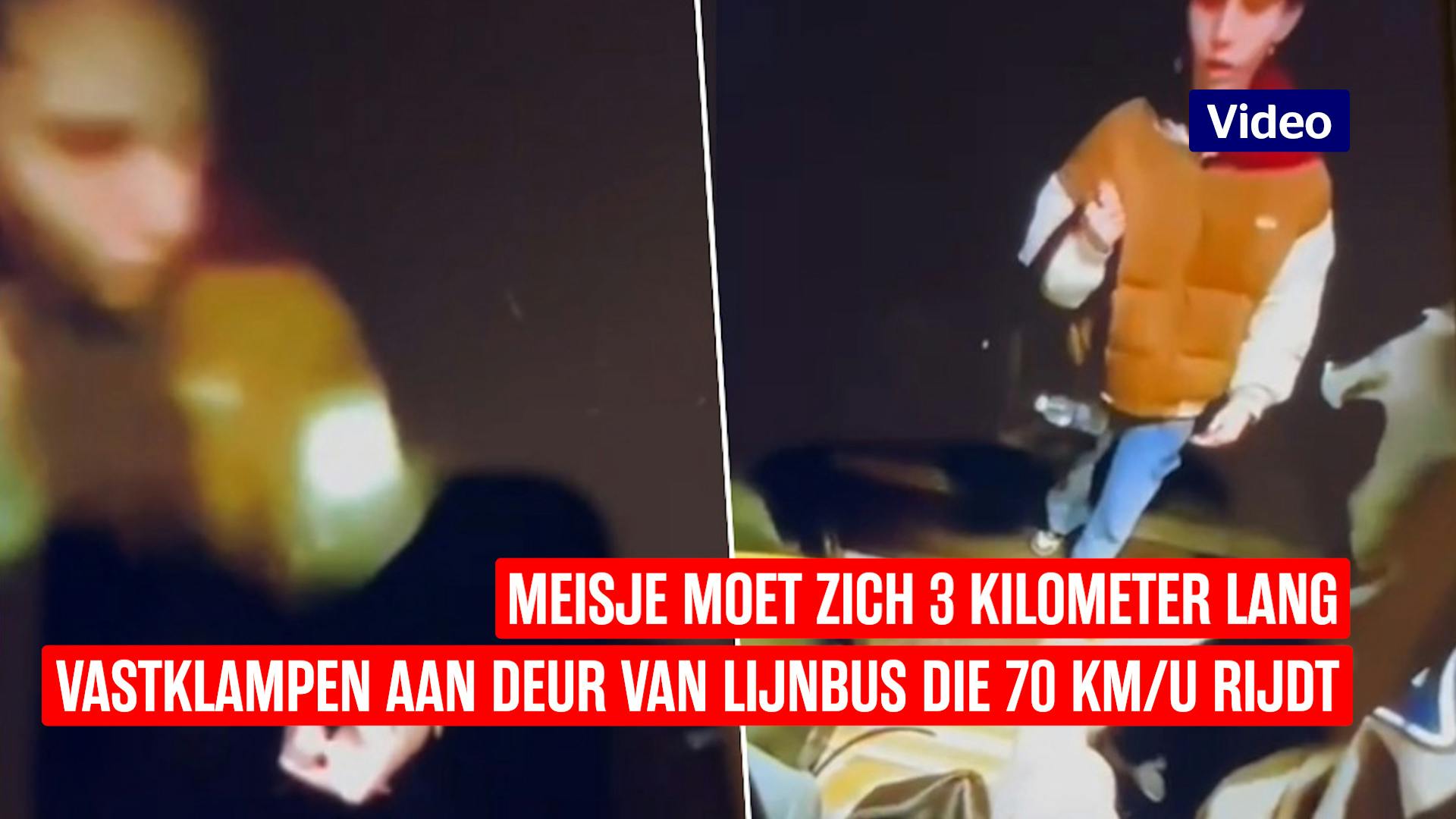 Meisje zit vast tussen deuren Lijnbus en wordt meegesleurd