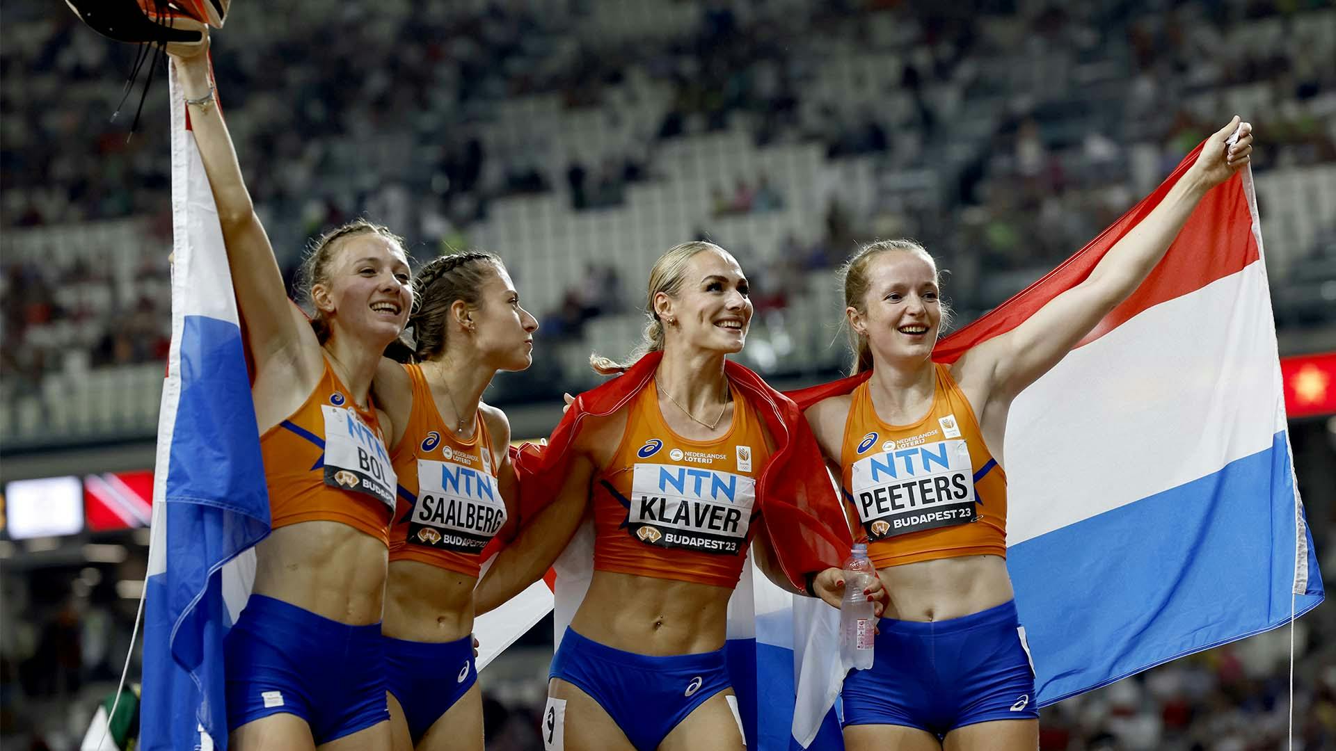 Bekijk hier de winst voor Nederland op 4x400 meter estafette