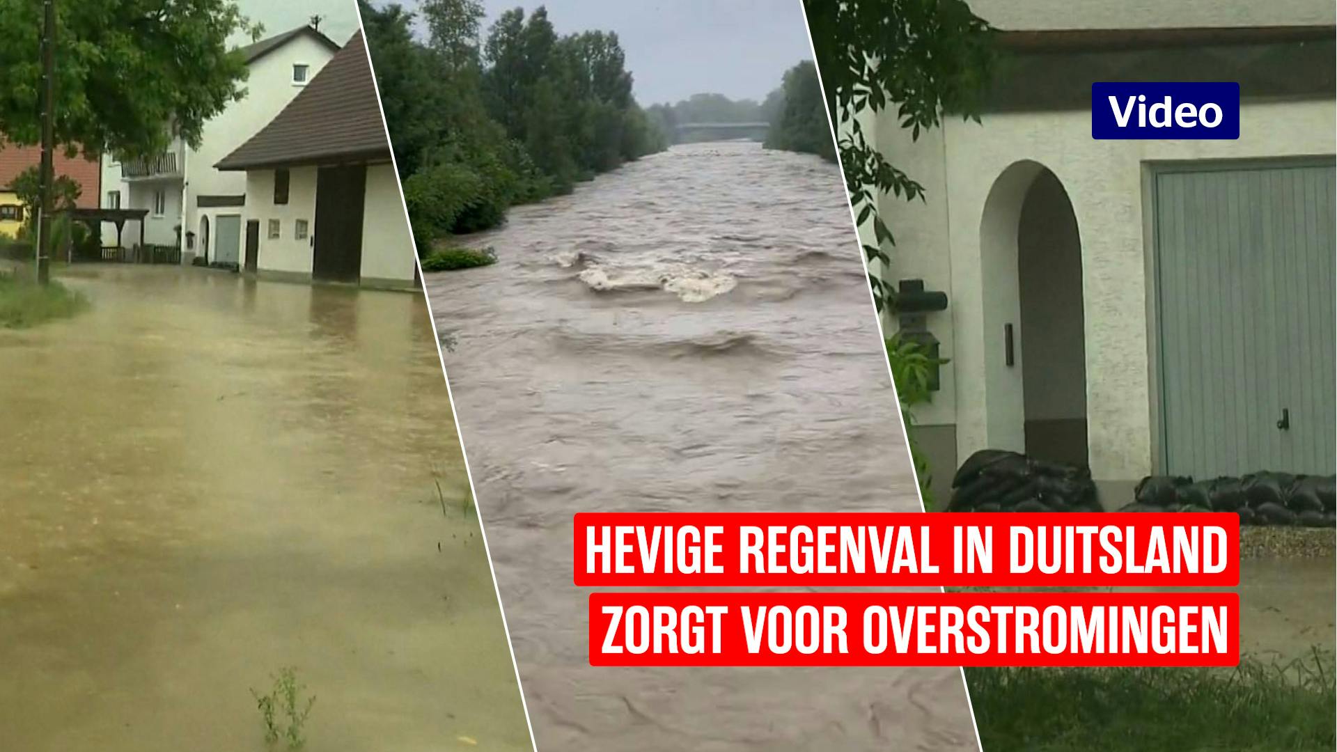 Overstromingen In Duitsland Door Hevige Regenval